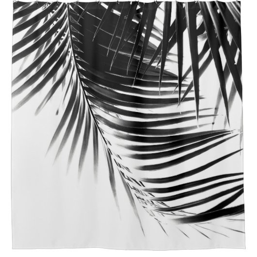 Palm Blätter Black & White Vibes #1 #tropical Duschvorhang (Vorderseite)