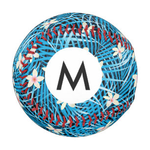 Palm Blätter Blaues Muster Baseball
