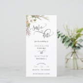 Palm Blätter Blumenhochzeit speichern das Date-Les (Stehend Vorderseite)