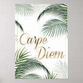 Palm Blätter Carpe Diem Poster (Vorne)