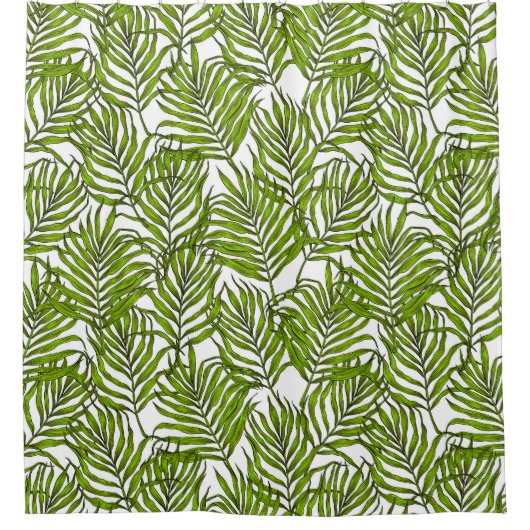Palm-Blätter Duschvorhang (Vorderseite)