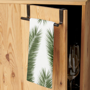 Palm Blätter Finesse Muster 1 Geschirrtuch