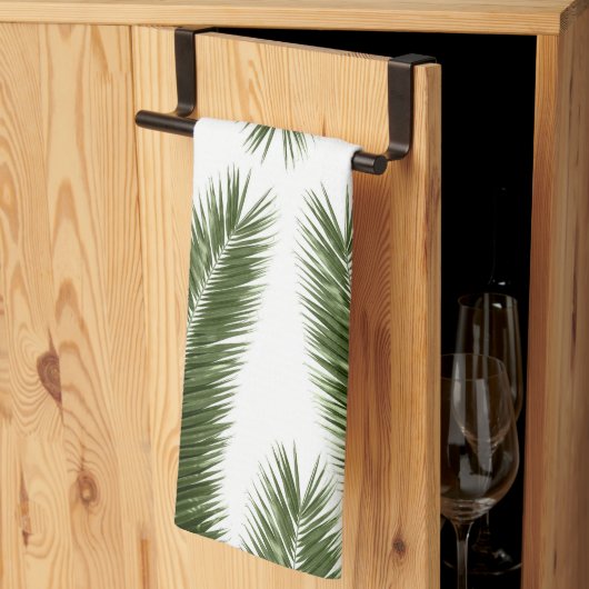 Palm Blätter Finesse Muster 1 Geschirrtuch (Drittel gefaltet)