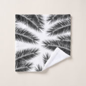 Palm Blätter Finesse Muster 2 Badhandtuch Set (Waschlappen)