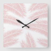 Palm Blätter Finesse Muster 3 Quadratische Wanduhr (Vorderseite)