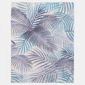 Palm-Blätter Fleecedecke (Vorderseite)