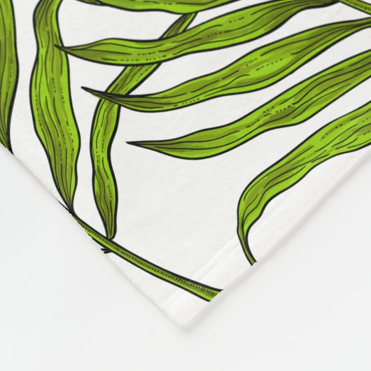 Palm-Blätter Fleecedecke (Ecke)