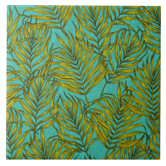 Palm-Blätter Fliese (Vorderseite)
