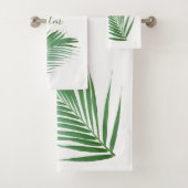 Palm Blätter Fronds Design Badehandtuch Set (Insitu)