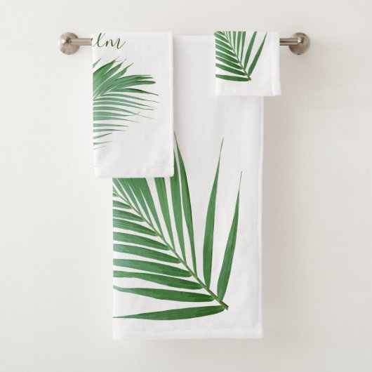Palm Blätter Fronds Design Badehandtuch Set (Insitu)