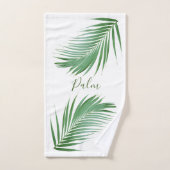 Palm Blätter Fronds Design Badehandtuch Set (Handtuch)