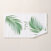 Palm Blätter Fronds Design Badehandtuch Set (Handtuch)