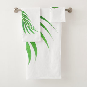 Palm Blätter Fronds Design Badehandtuch Set