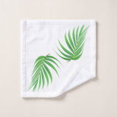Palm Blätter Fronds Design Badehandtuch Set (Waschlappen)