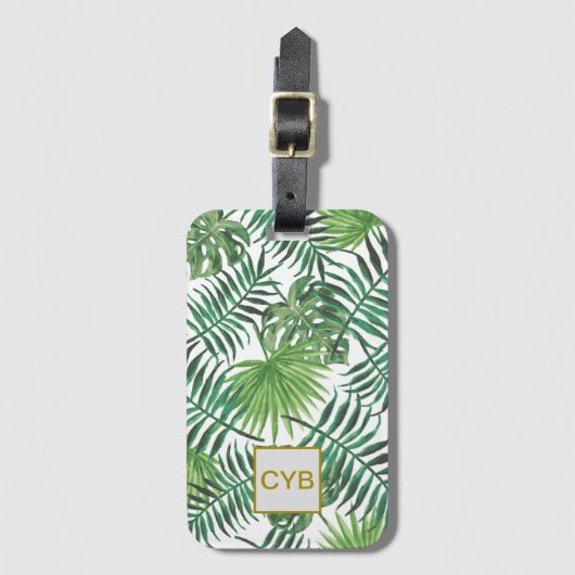 Palm Blätter Gepäckmarke Gepäckanhänger (Vorderseite Vertikal)