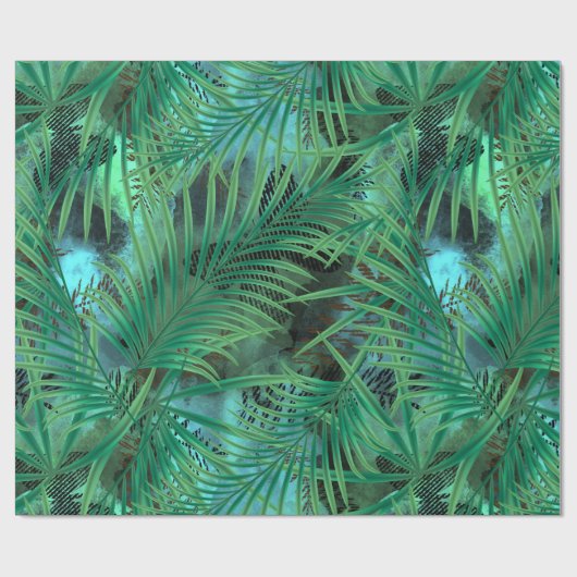 Palm-Blätter Geschenkpapier (Flach)
