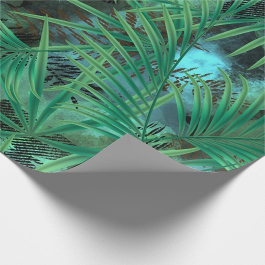 Palm-Blätter Geschenkpapier (Ecke)