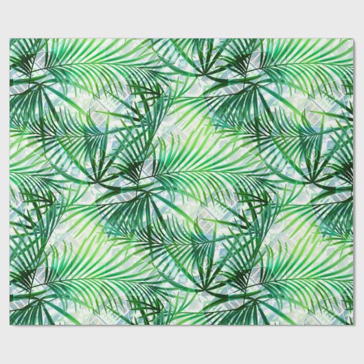 Palm-Blätter Geschenkpapier (Flach)