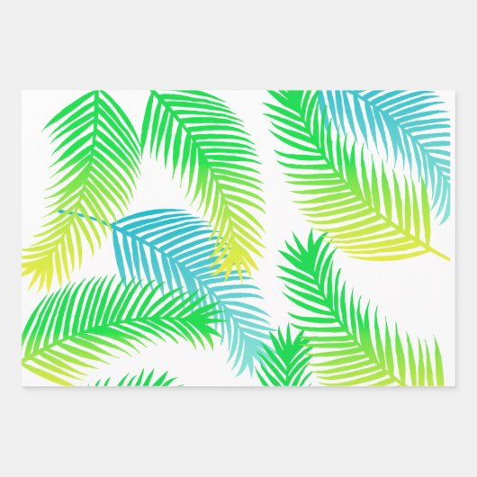 Palm-Blätter Geschenkpapier Set (Vorderseite 3)
