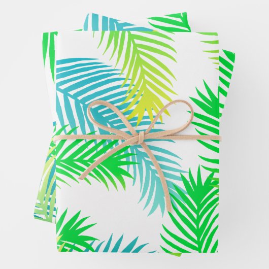 Palm-Blätter Geschenkpapier Set (Beispiel)