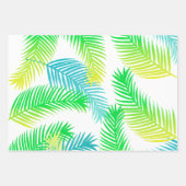 Palm-Blätter Geschenkpapier Set (Vorderseite)
