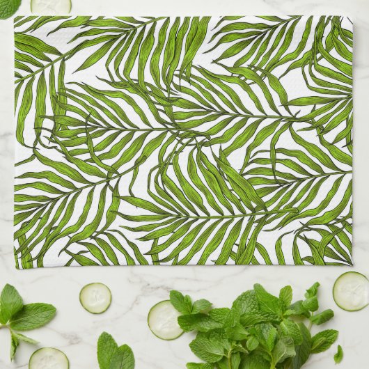 Palm-Blätter Geschirrtuch (Gefaltet)