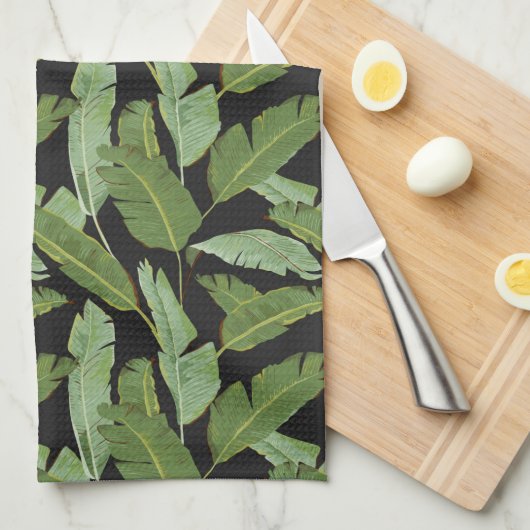 Palm-Blätter Geschirrtuch (Viertel Falte)