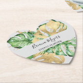 Palm Blätter Gold Tropical Gold Sand Untersetzer (angewinkelt)