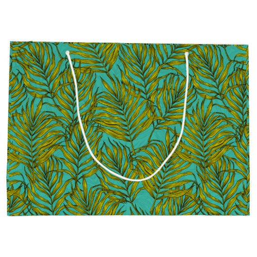 Palm-Blätter Große Geschenktüte (Rückseite)