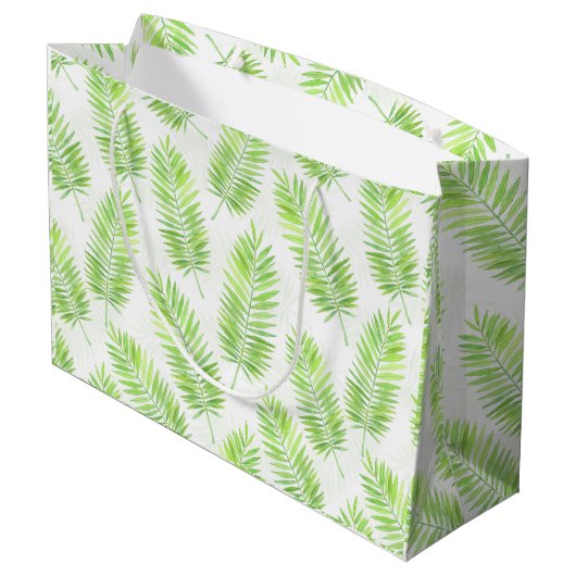 Palm-Blätter Große Geschenktüte (Rückseite Schrägansicht)