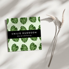 Palm-Blätter, Grüne Blätter, Floristik, Blume Shop Quadratische Visitenkarte