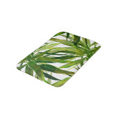 Palm-Blätter Handgemalte Muster Badematte (Schrägansicht)