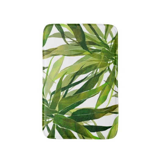 Palm-Blätter Handgemalte Muster Badematte (Vorderseite Vertikal)