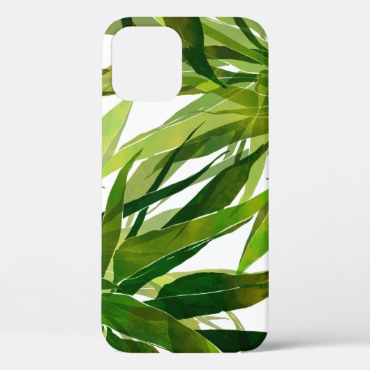 Palm-Blätter Handgemalte Muster Case-Mate iPhone Hülle (Rückseite)