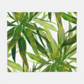 Palm-Blätter Handgemalte Muster Fleecedecke (Vorderseite (Horizontal))