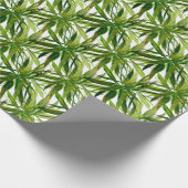 Palm-Blätter Handgemalte Muster Geschenkpapier (Ecke)