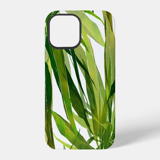 Palm-Blätter Handgemalte Muster iPhone Hülle (Rückseite)