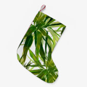 Palm-Blätter Handgemalte Muster Kleiner Weihnachtsstrumpf (Vorderansicht (hängend))