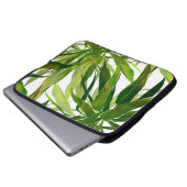 Palm-Blätter Handgemalte Muster Laptopschutzhülle (Vorne Knopf)