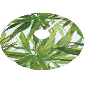 Palm-Blätter Handgemalte Muster Polyester Weihnachtsbaumdecke (Schrägansicht)