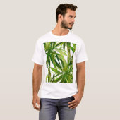 Palm-Blätter Handgemalte Muster T-Shirt (Vorne ganz)