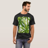 Palm-Blätter Handgemalte Muster T-Shirt (Vorne ganz)