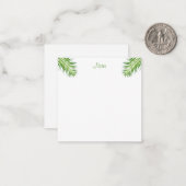 Palm Blätter Handgeschriebene Skripte Moderne Eleg Mitteilungskarte (Vorderseite/Rückseite Beispiel)