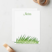 Palm-Blätter Handschreiben von Skriptvorlagen Mitteilungskarte (Vorderseite/Rückseite Beispiel)