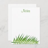 Palm-Blätter Handschreiben von Skriptvorlagen Mitteilungskarte (Vorne/Hinten)