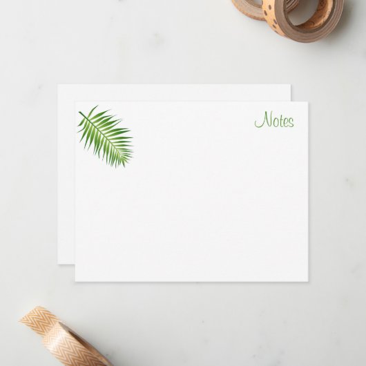 Palm Blätter Handschrift Moderne Elegante Vorlage (Vorderseite/Rückseite Beispiel)