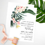Palm Blätter Hibiskus Tropical Elegante Hochzeit Einladung<br><div class="desc">Eine elegante tropische Palme verlasse eine blumengeschmückte Hochzeitseinladung, die mit Ihren Details leicht zu personalisieren ist. ANKUNFT: Wenn Sie eine Anpassung des Designs benötigen, kontaktieren Sie mich bitte per Chat; wenn Sie Informationen über Ihre Bestellung, Versandoptionen, etc. benötigen, wenden Sie sich bitte direkt an den Zazzle Support https://help.zazzle.com/hc/en-us/articles/221463567-How-Do-I-Contact-Zazzle-Customer-Support-. Karo der...</div>