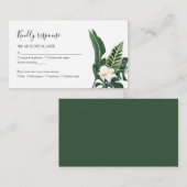 Palm Blätter Hibiskus Tropical Elegante Hochzeit U Begleitkarte (Vorne/Hinten)