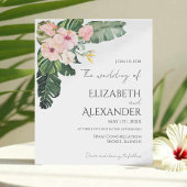 Palm Blätter Hibiskus Tropische Grünpflanzen Hochz