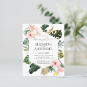 Palm Blätter Hibiskus Tropische Probe Abendessen (Stehend Vorderseite)